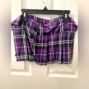 Sexy Purple Pleated Schoolgirl Skirt size S/M